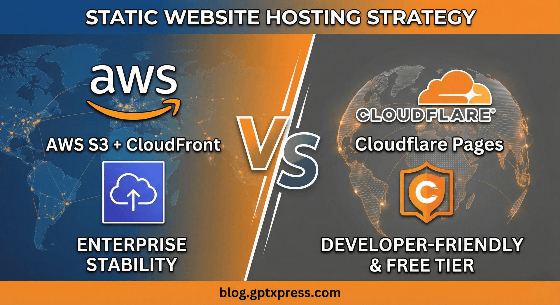 Static Website Hosting Strategy: AWS S3 vs. Cloudflare Pages for Startups
